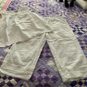 Light weight linen two piece pj set size medium. Washed but not worn.